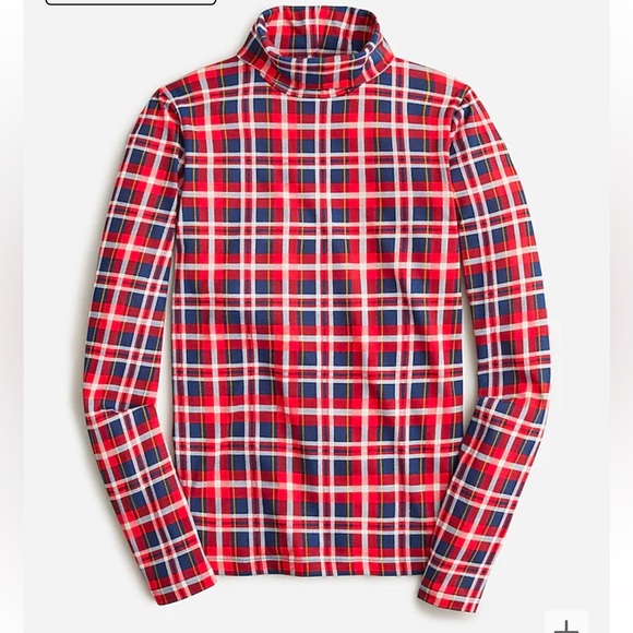 J.Crew Tissue Turtleneck in Plaid - Picture 3 of 12